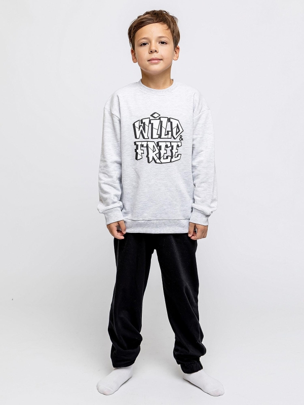 Комплект пуловер с длинным рукавом и брюки для мальчика