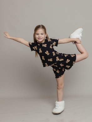 Пижама для девочки футболка короткий рукав и шорты