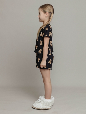 Пижама для девочки футболка короткий рукав и шорты