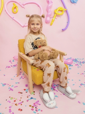 Пижама для девочки футболка с коротким рукавом и брюки