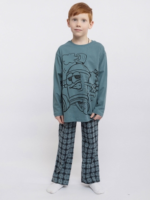 Пижама футболка с длинным рукавом и брюки