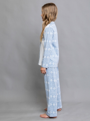 Пижама футболка с длинным рукавом и брюки