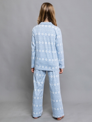 Пижама футболка с длинным рукавом и брюки