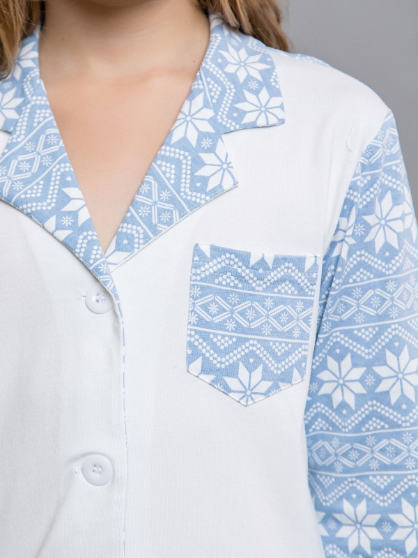 Пижама футболка с длинным рукавом и брюки