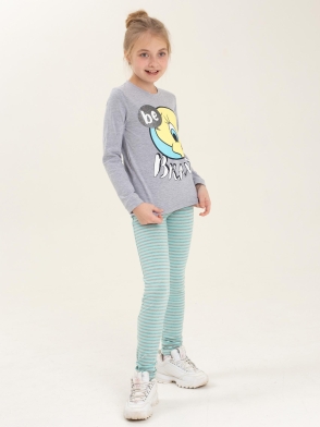Комплект футболка и брюки для девочки (02774_BAT)